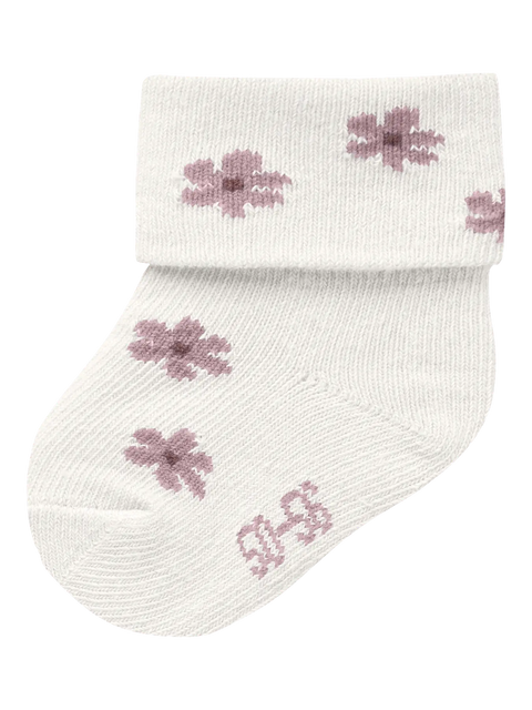 Name it Socken Flowers cloud dancer