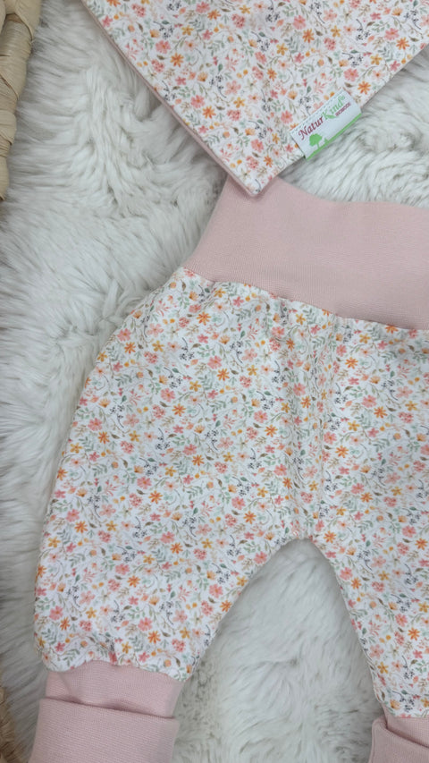Naturkind Biomode® Mitwachshose / Babyhose Bio Baumwolle Blütenmeer ★exklusiv★