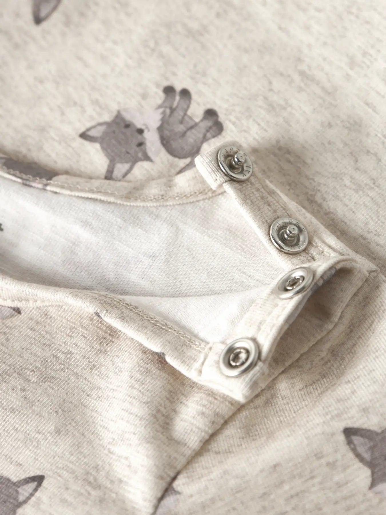 Name it Langarm Body Füchse beige meliert