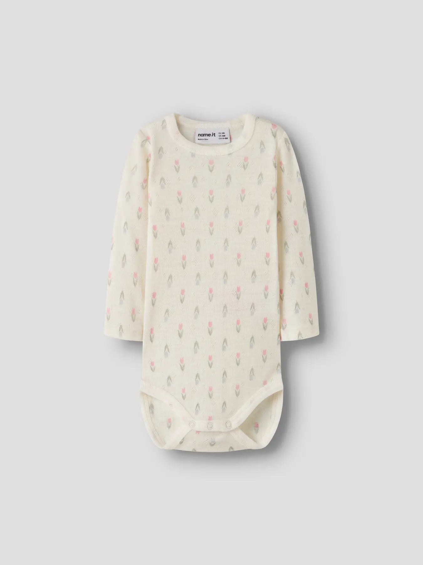 Name it Langarm Merino Body Tulpen coconut milk
