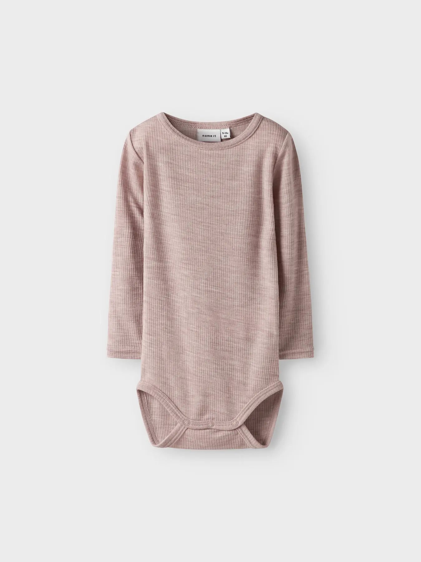 Name it Langarm Merino Body shadow gray