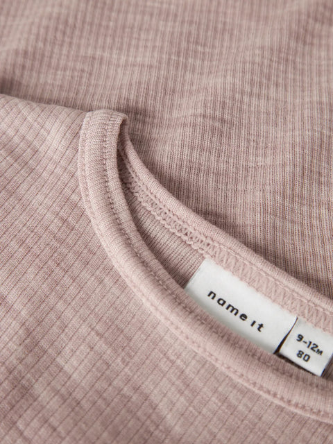 Name it Langarm Merino Body shadow gray