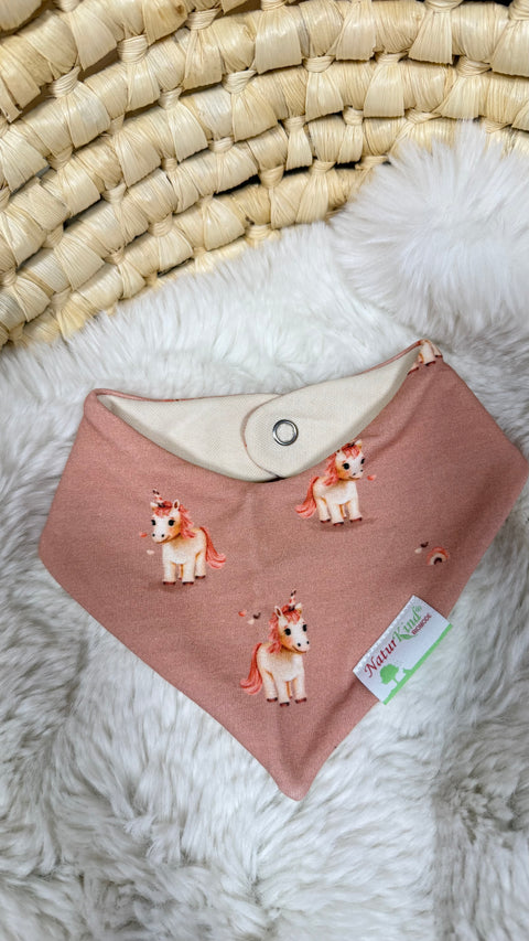 Wendehalstuch Kleines Träumer Einhorn altrosa