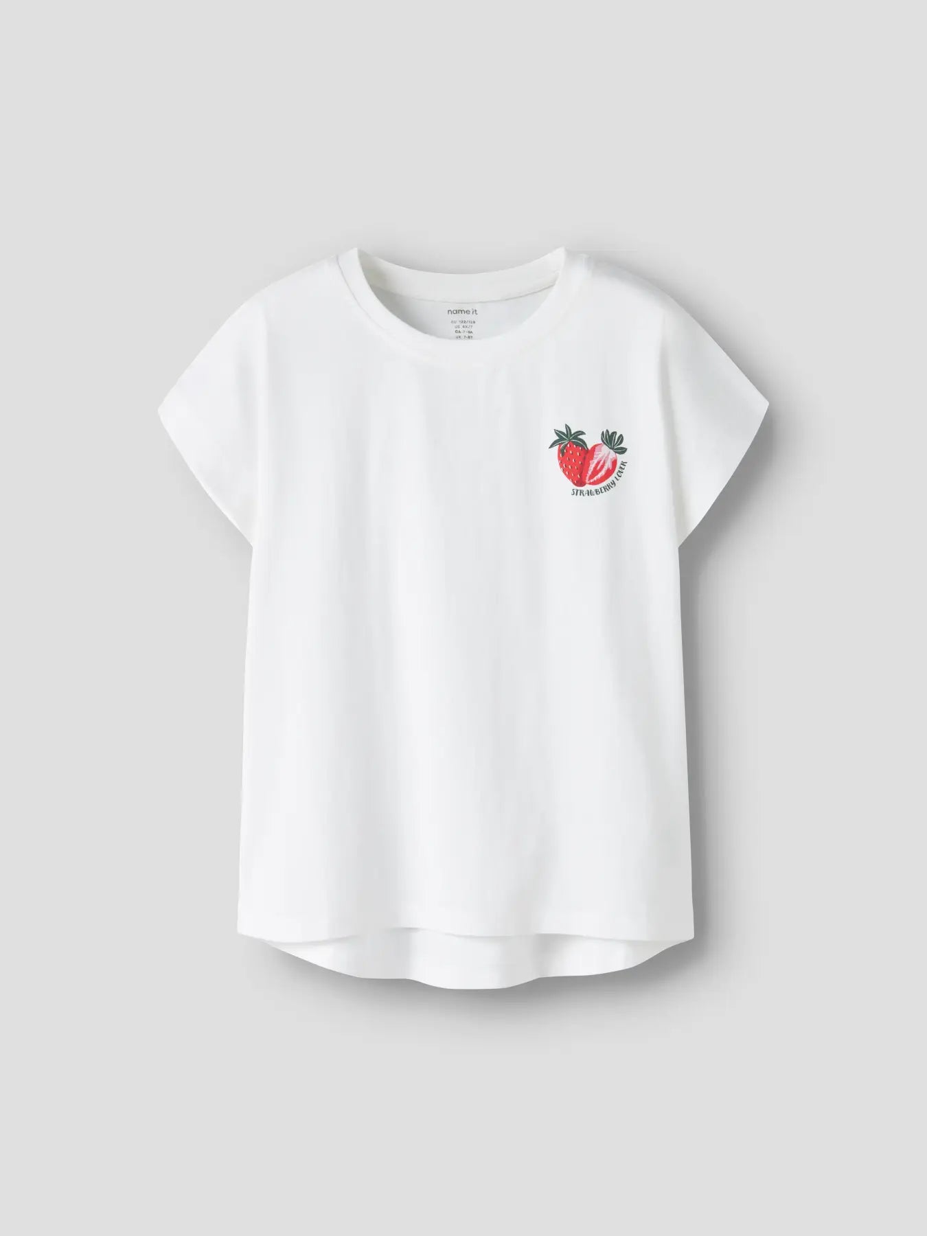 Name it T-Shirt Erdbeere weiß