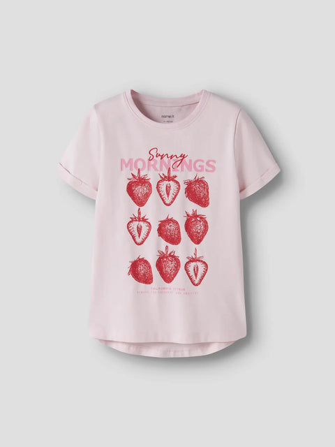 Name it T-Shirt Erdbeeren zartrosa