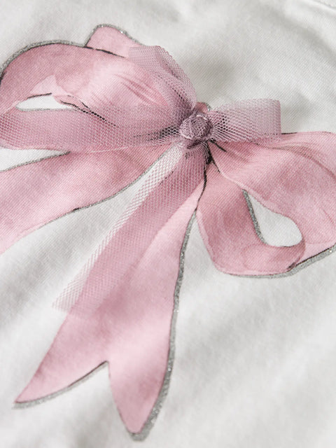 Name it Langarmshirt Schleife weiß