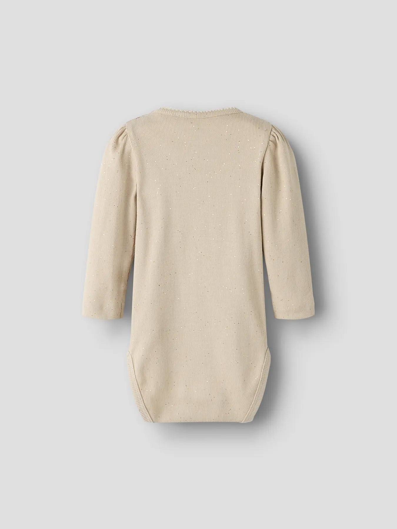 Name it Langarm Glitzer Body beige