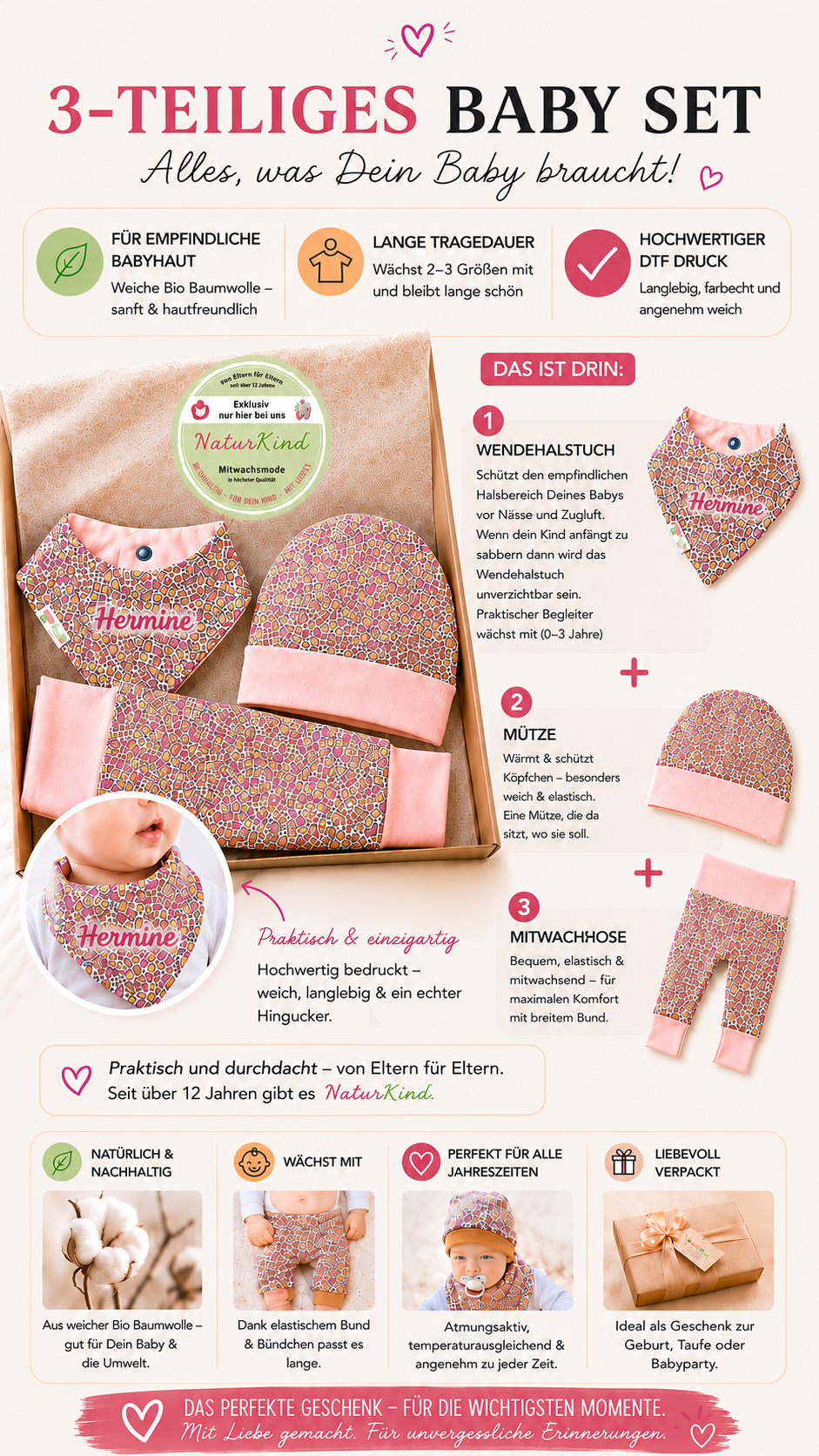 MitwachsSet für Babys - Erdbeerliebe ★exklusiv★