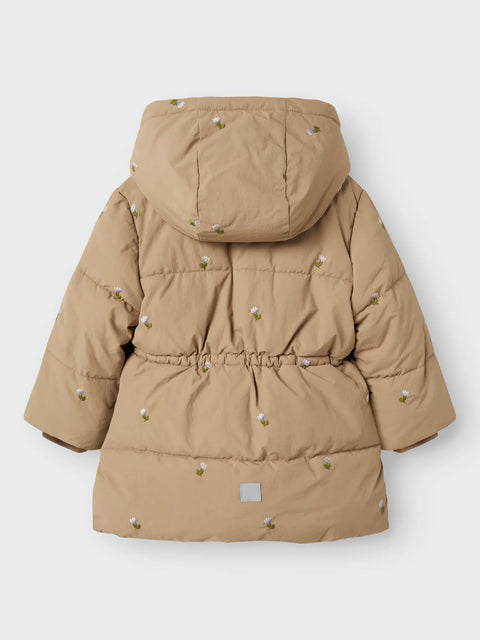 Name it Steppjacke Blumen beige