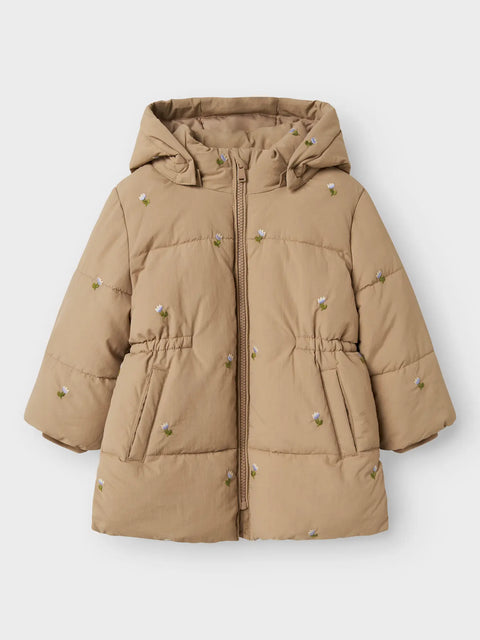 Name it Steppjacke Blumen beige