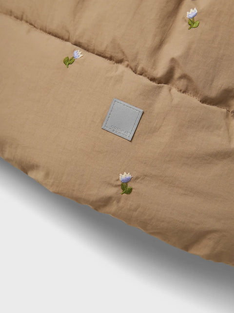 Name it Steppjacke Blumen beige