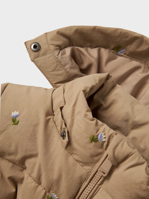 Name it Steppjacke Blumen beige