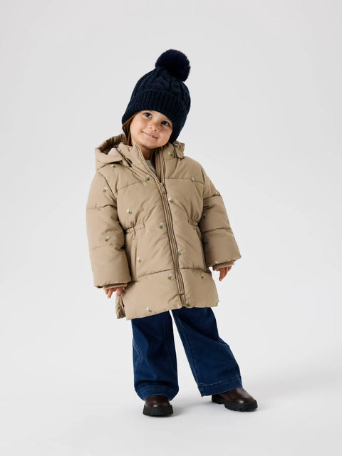 Name it Steppjacke Blumen beige