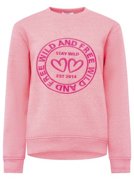 Zwillingsherz Sweater "Wild and Free" pink