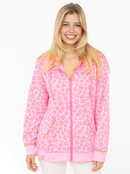 Zwillingsherz Hoodiejacke "Soft Leo" pink