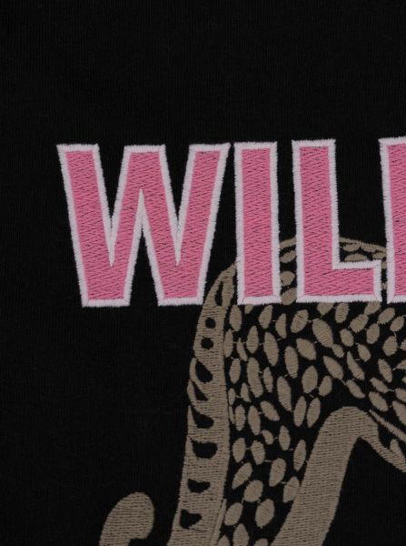 Zwillingsherz Hoodie "Wild Free" schwarz