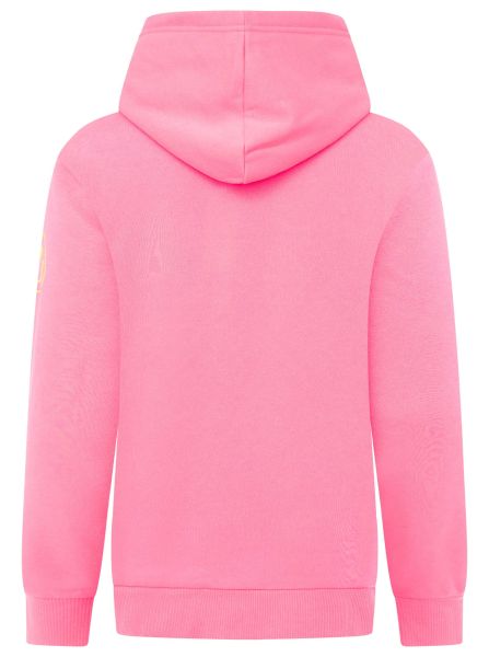 Zwillingsherz Hoodie "Buntes Smile" neonpink