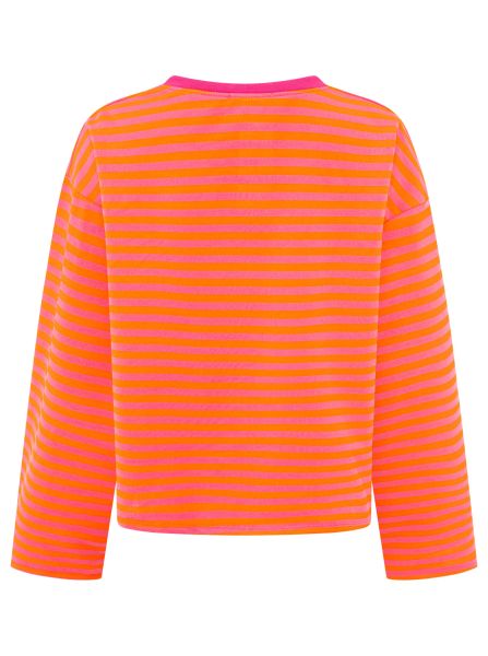 Zwillingsherz OneSize Sweatshirt "Perfectly Imperfect" neonpink gestreift