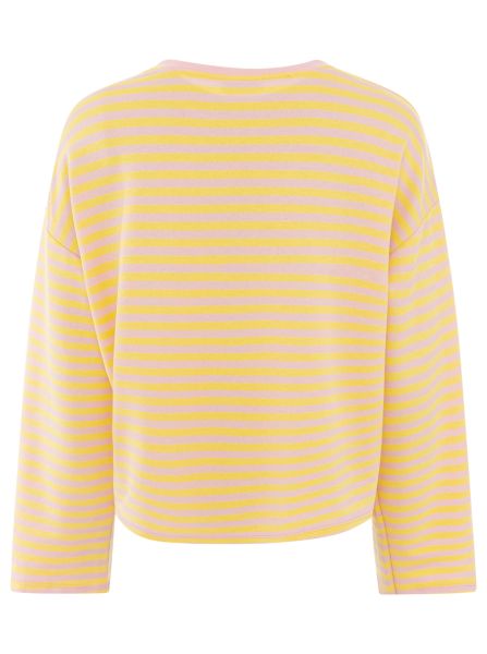 Zwillingsherz OneSize Sweatshirt "Perfectly Imperfect" gelb gestreift