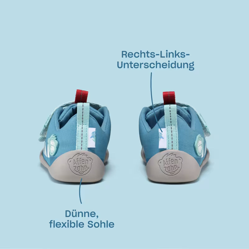 Affenzahn Halbschuh Baumwolle Lucky Hai