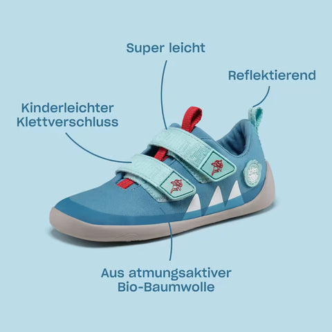 Affenzahn Halbschuh Baumwolle Lucky Hai