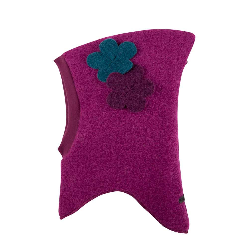 Pure Pure Woll Walk Schlupfmütze Blumen purple wine