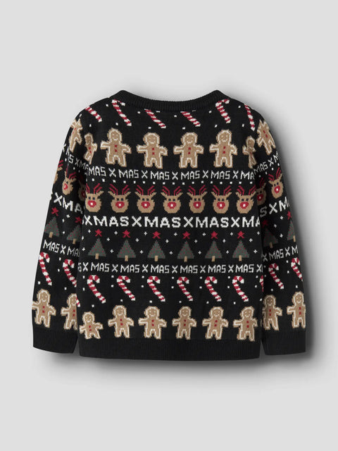 Name it XMAS Strickpullover schwarz