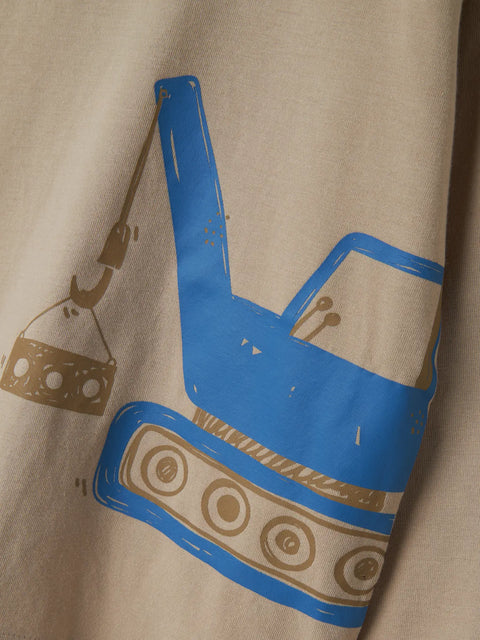 Name it Langarmshirt Baustelle hellbraun