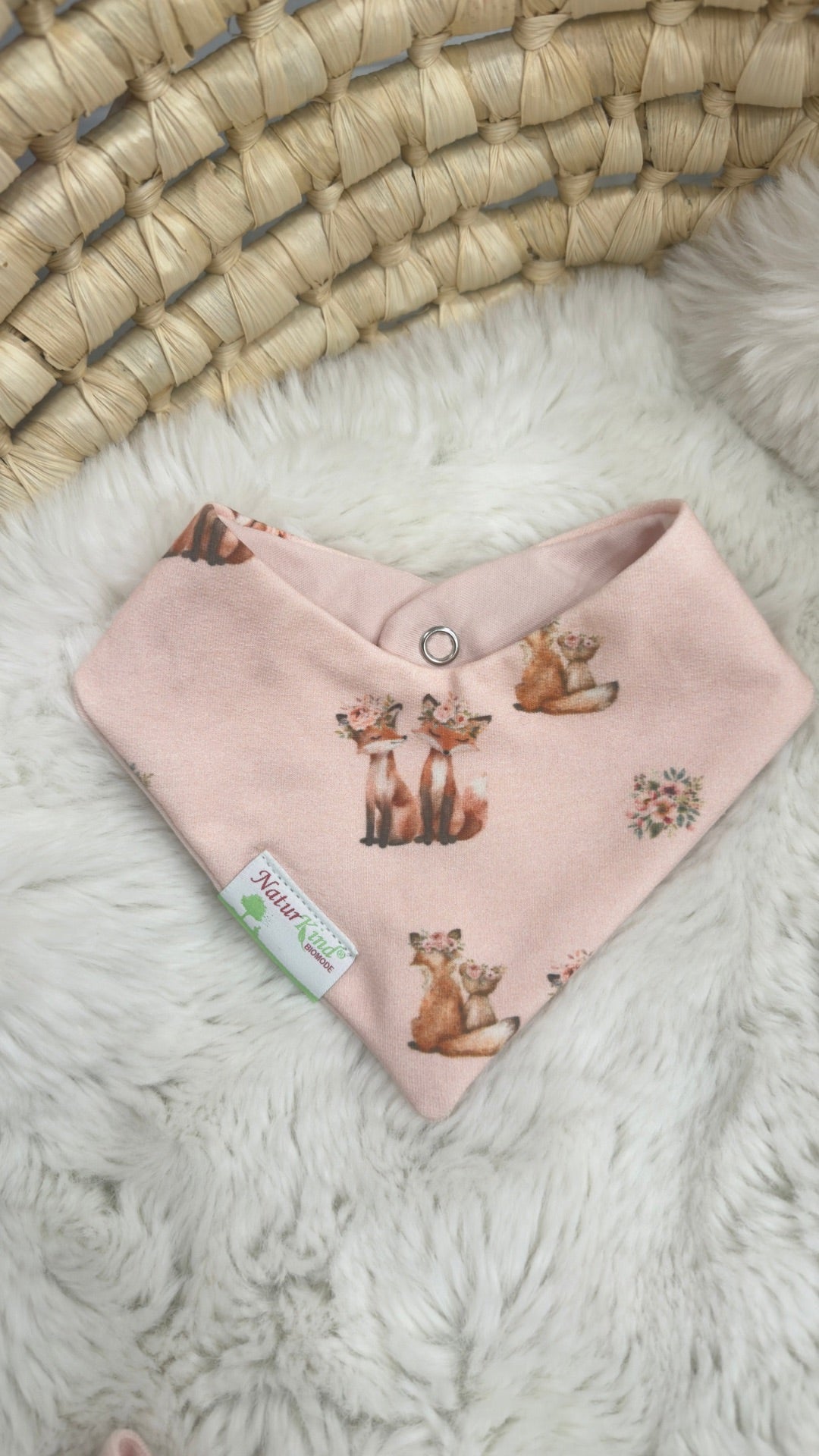 Wendehalstuch Blütenfuchs rosé peach