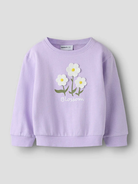 Name it Sweatshirt Blossom lavendel