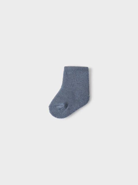 Name it Merino Socken blaugrau