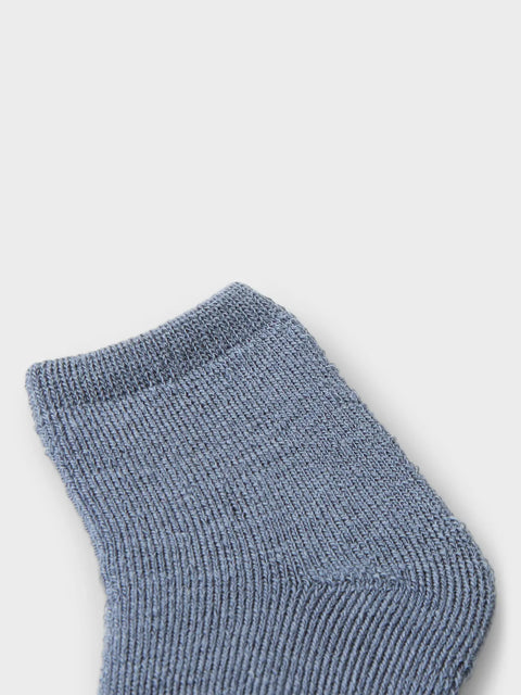Name it Merino Socken blaugrau
