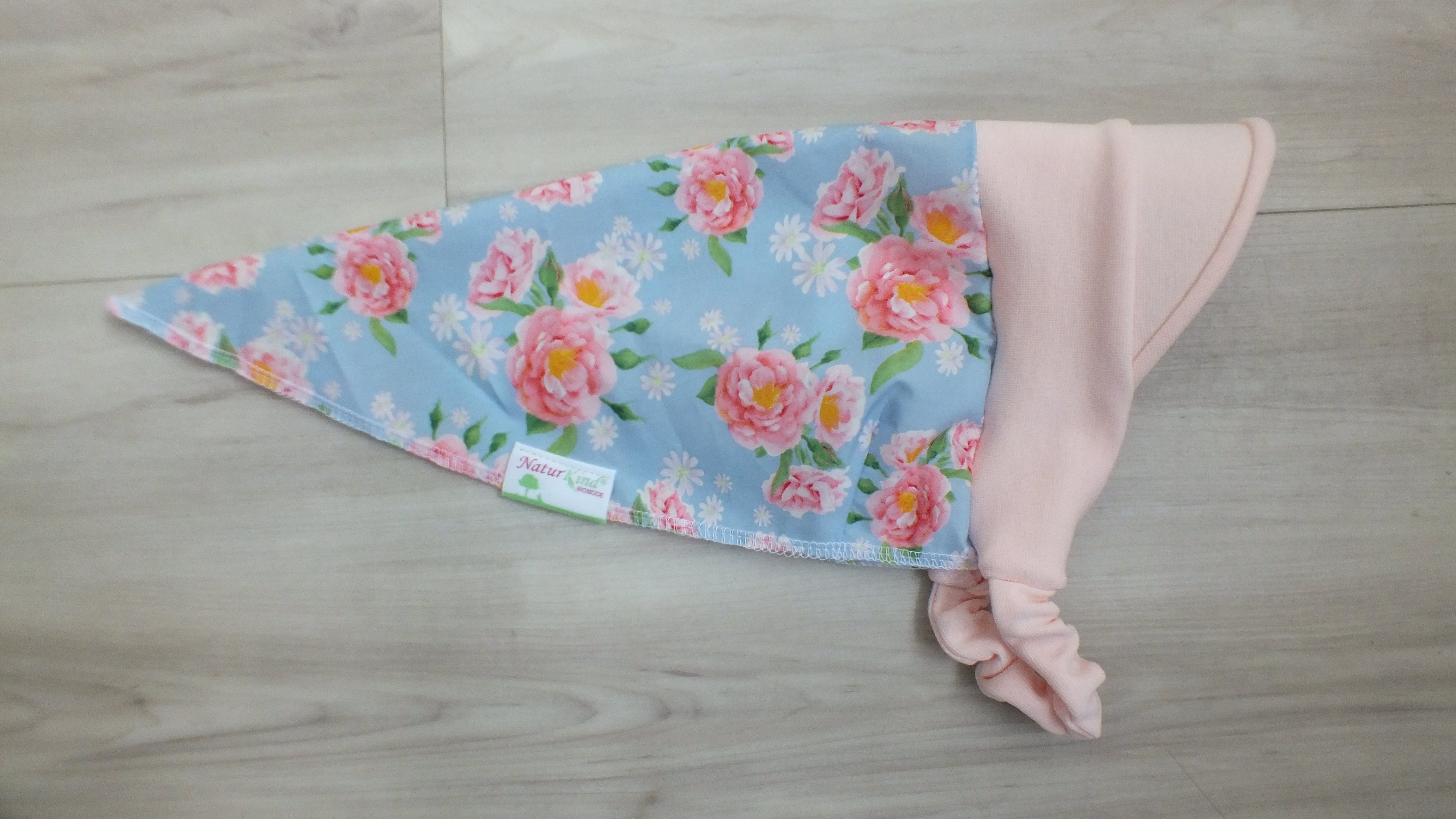 Sonnentuch mit Schirm Rosen rosa/blau