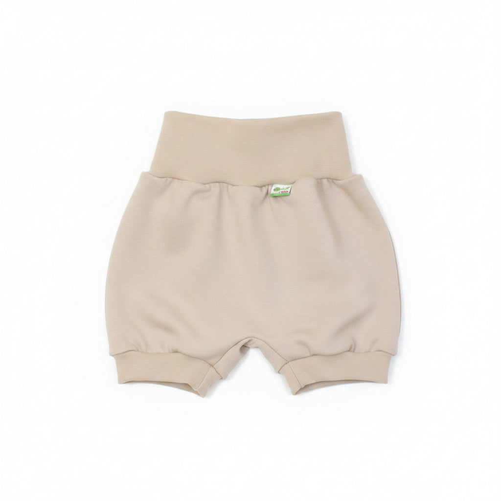 Kurze Mitwachshose Uni beige