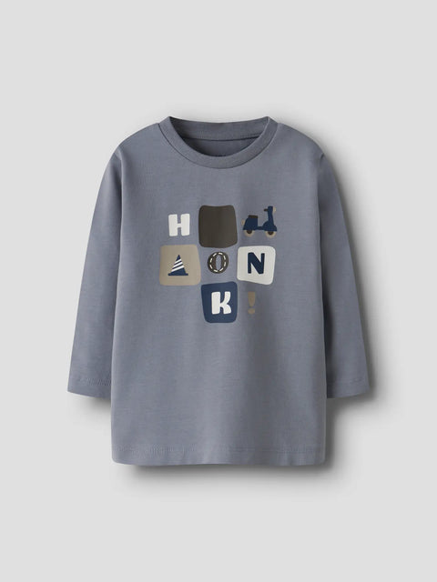 Name it Langarmshirt Vespa blaugrau
