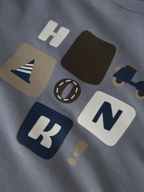 Name it Langarmshirt Vespa blaugrau