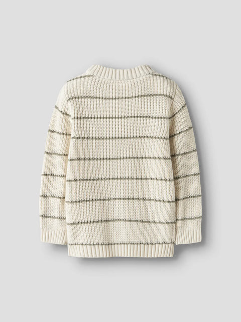 Lil' Atelier Strickpullover Streifen coconut/basil
