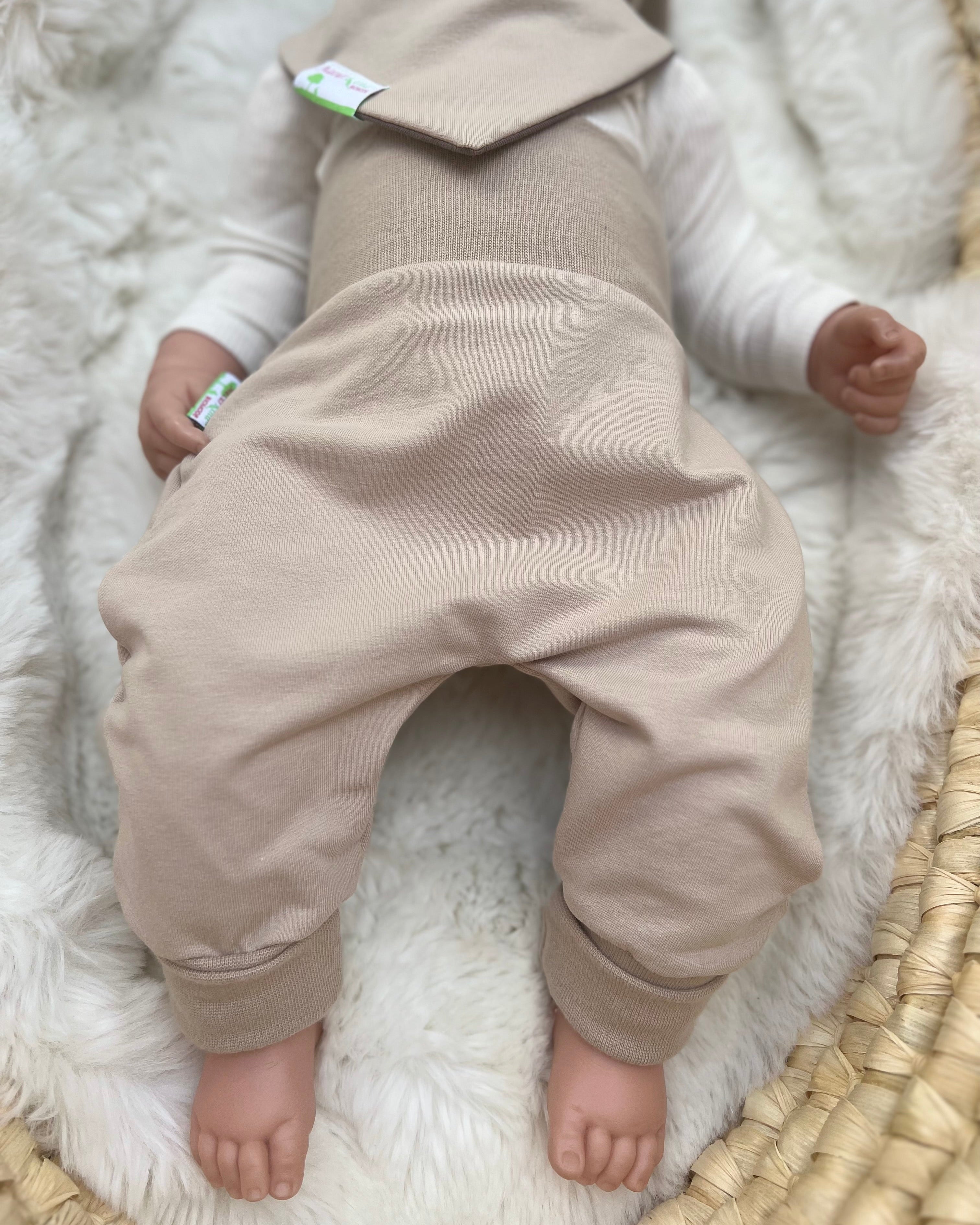 Mitwachshose Kuschel Sweat beige