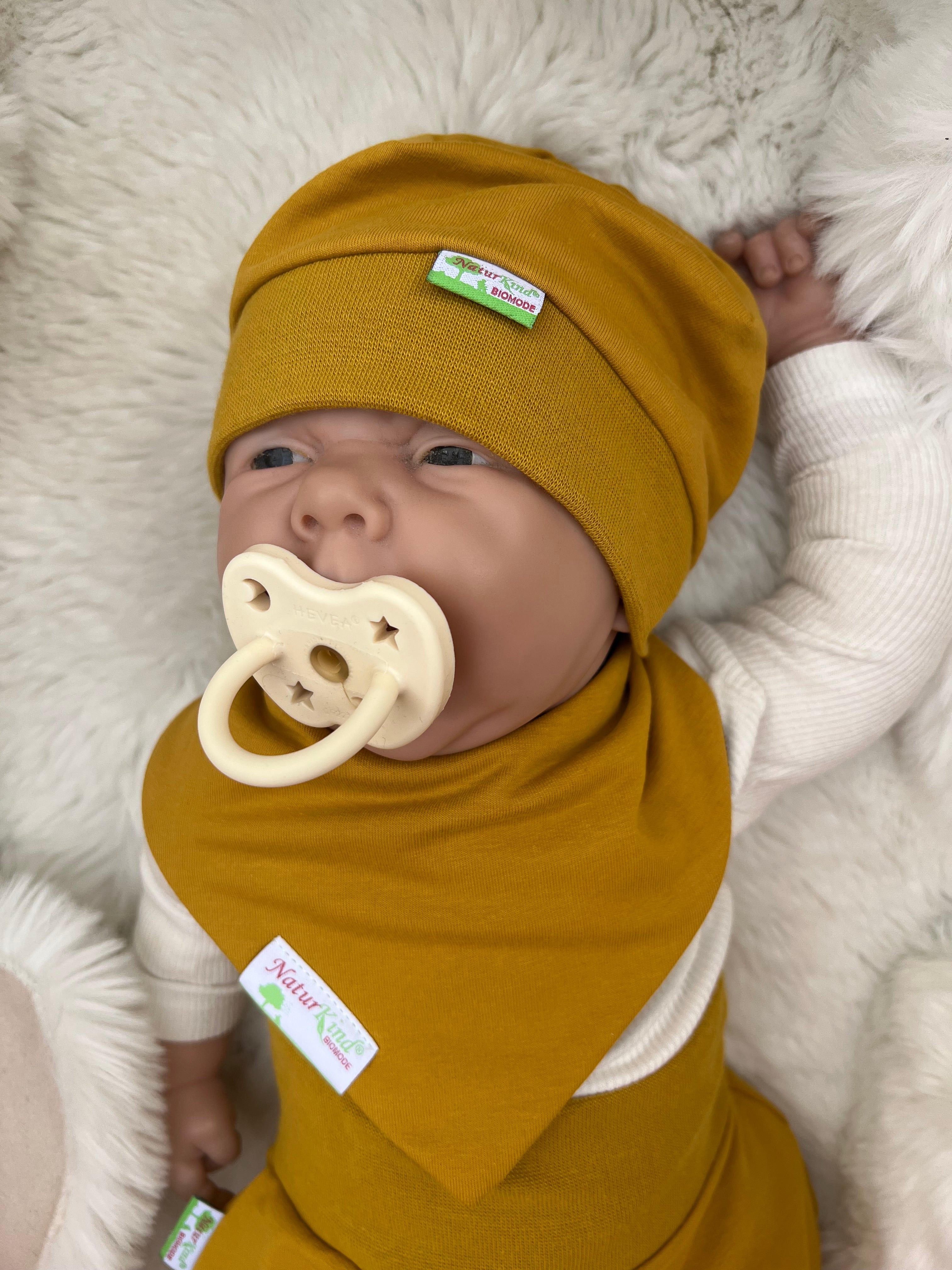 Bündchen Beanie Uni senf