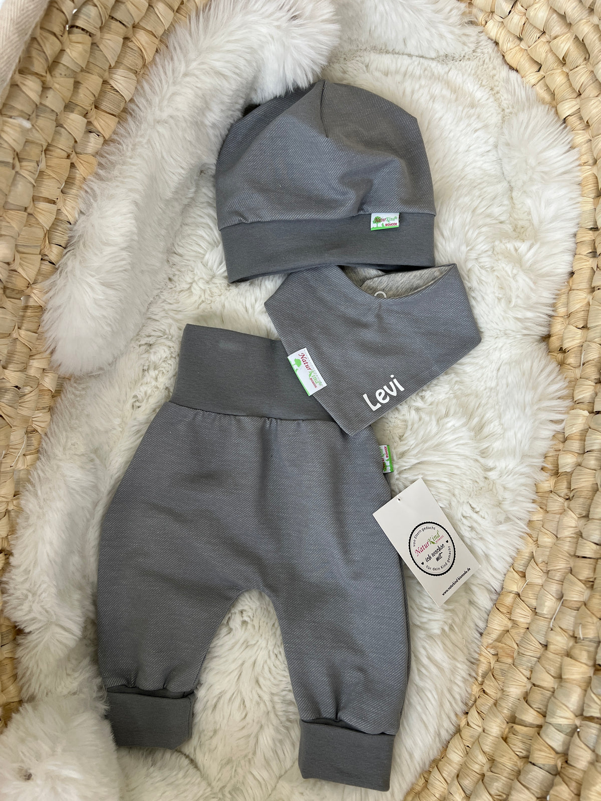 Mitwachshose Jeansjersey grau