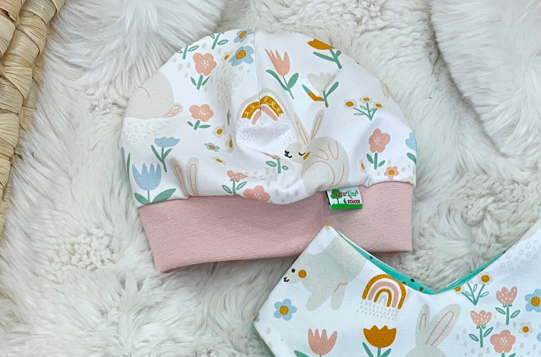 Bündchen Beanie Süßes Häschen