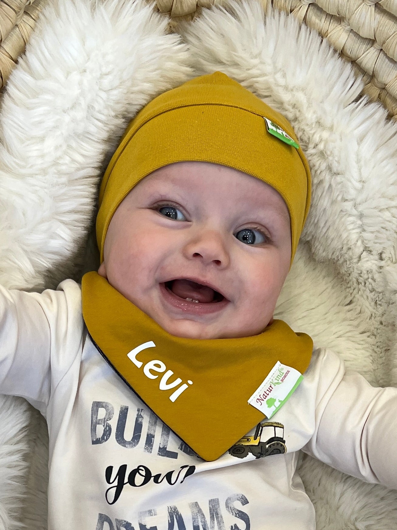 Bündchen Beanie Uni senf