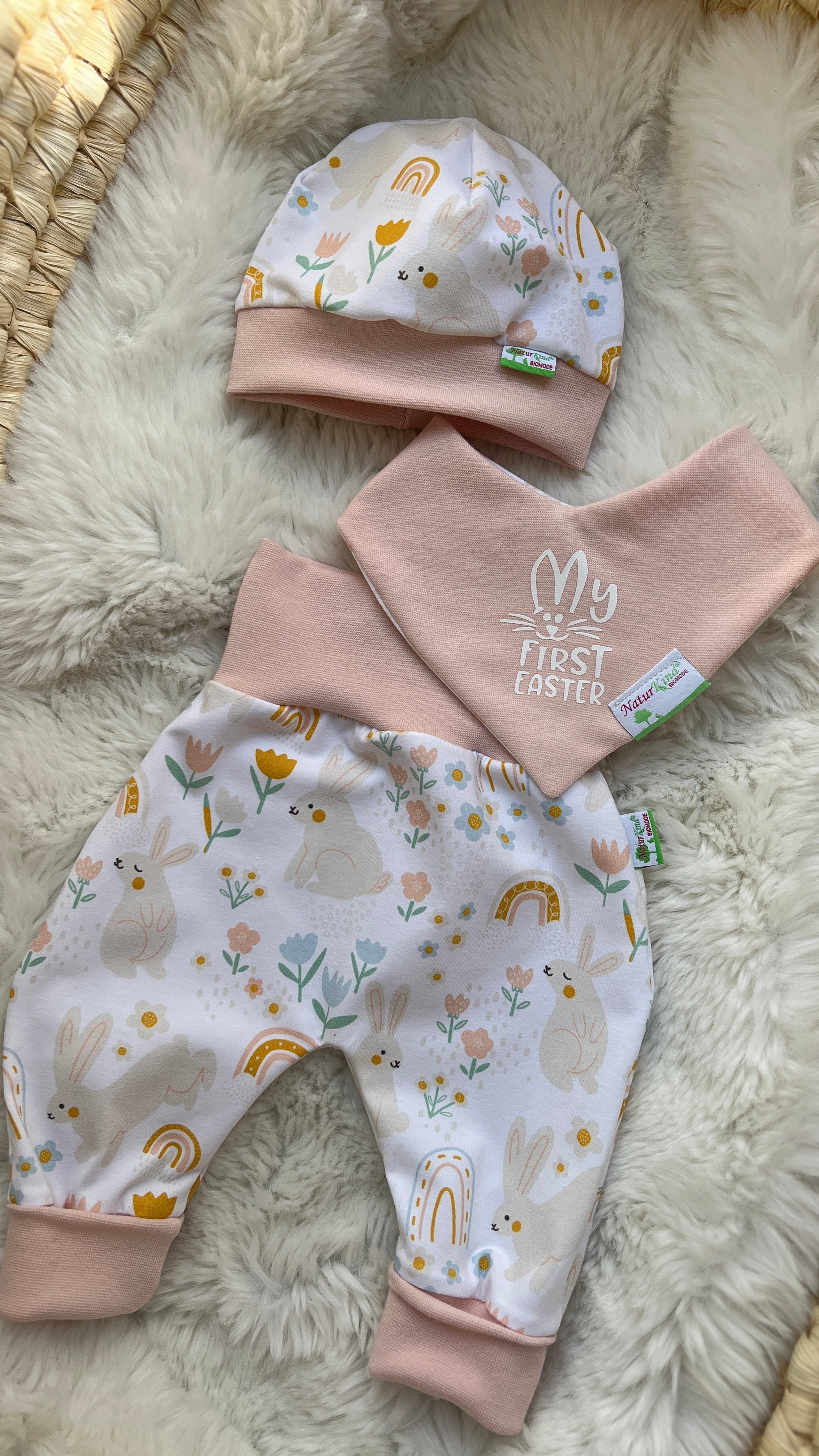 MitwachsSet für Babys - Süßes Häschen mit Druck "my first easter"