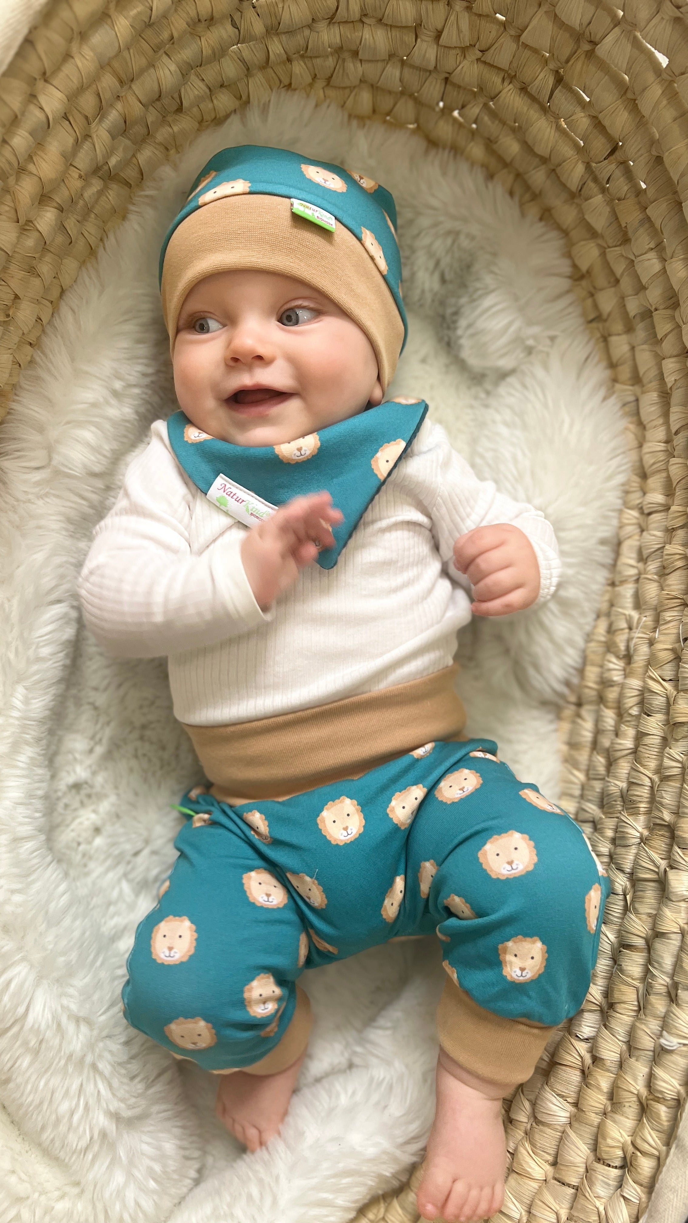 MitwachsSet für Babys - Löwe petrol