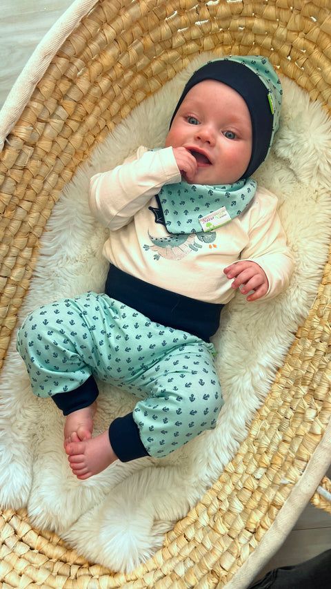 MitwachsSet für Babys - Anker mint dunkelblau