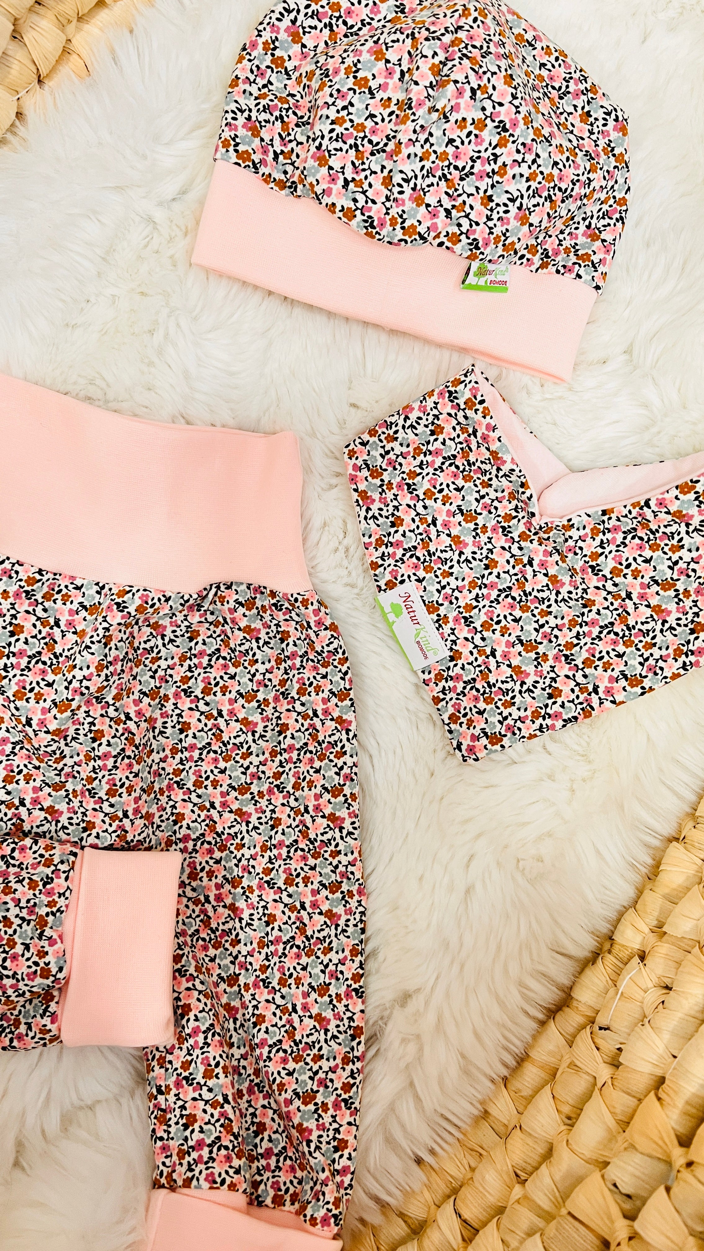 Bündchen Beanie Mini Fleurs
