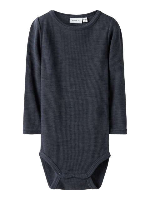 Name it Langarm Merino Body ombre blue