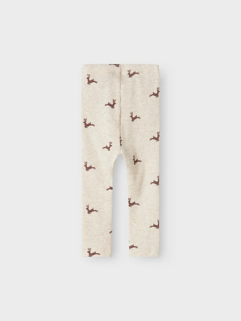 Name it Leggings Rentiere beige meliert