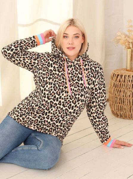 Zwillingsherz Hoodie "Leo Allover Neon Kante"