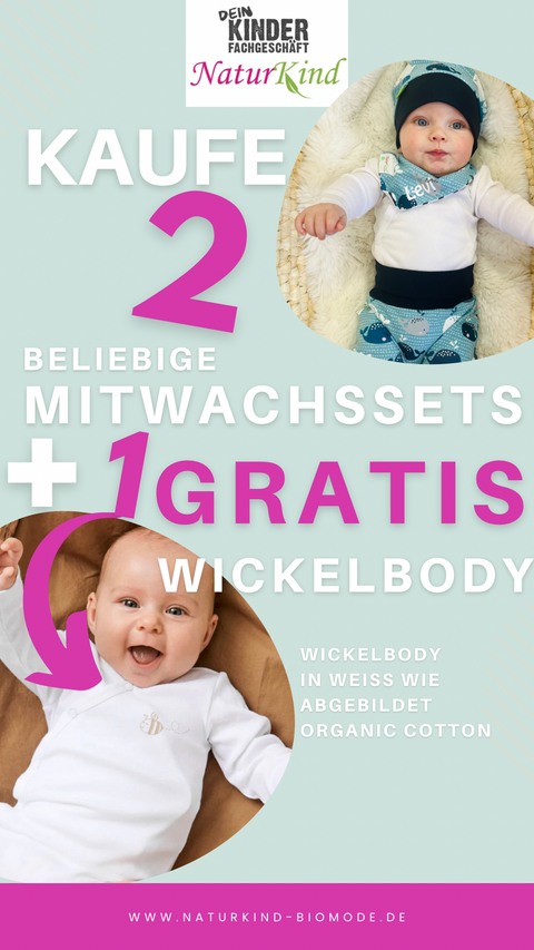 MitwachsSet für Babys - Süßes Häschen mit Druck "my first easter"